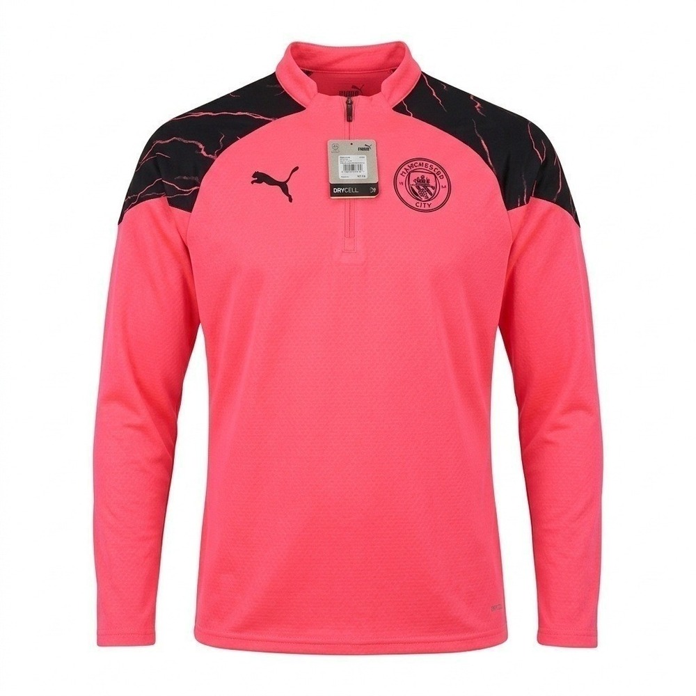 PUMA Manchester City FC Mens Soccer Training Top Quarter Zip Pink XL NWT